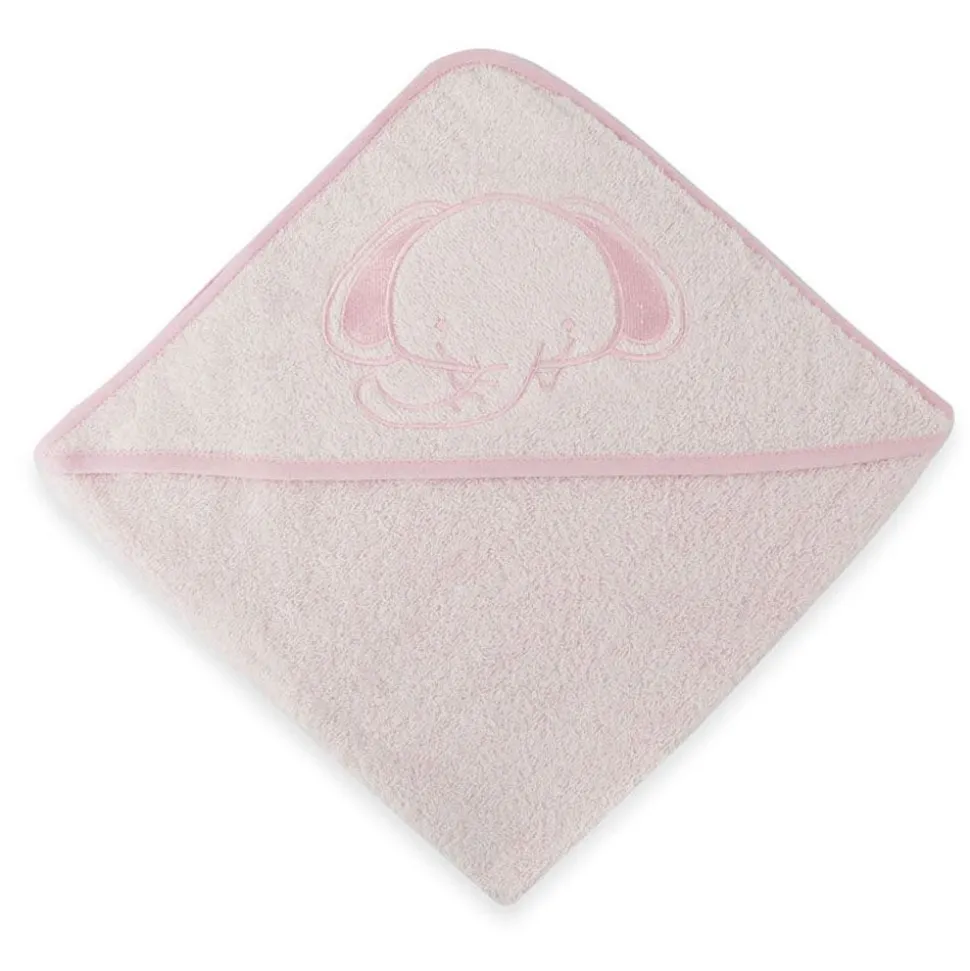 100% Cotton Elephant Hooded Towel Pink