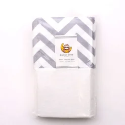 100% Cotton Fitted Cot Sheets 2 Pack Grey - Made In Portugal