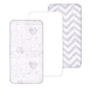 100% Cotton Fitted Cradle/Pram Sheets - 3 Pack Grey - Made In Portugal