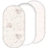 100% Cotton Fitted Moses Sheets 3 Pack Cream - Made In Portugal