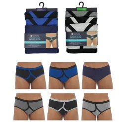 100% Cotton Men's 3 Pack Plain Briefs