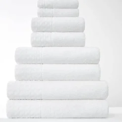 100% Cotton Waffle Towels White