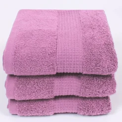 100% Cotton Zero Twist Mauve Towel