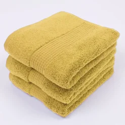 100% Cotton Zero Twist Mustard Towel