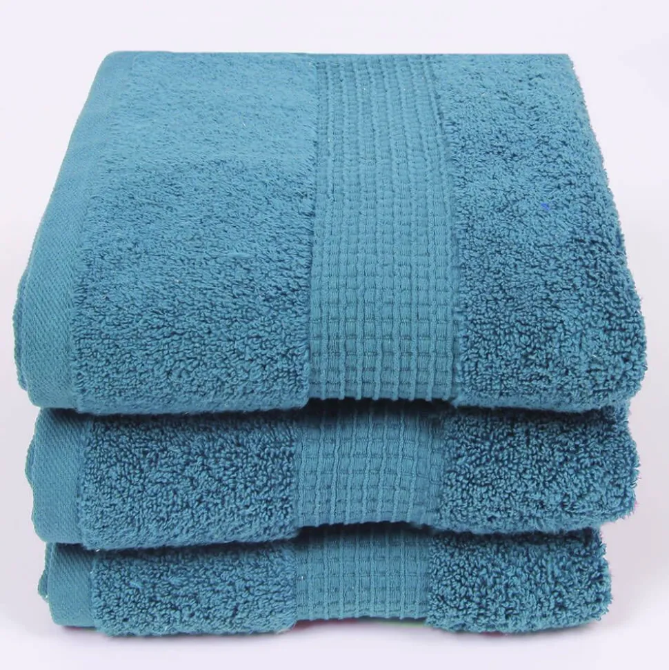 100% Cotton Zero Twist Teal Towel