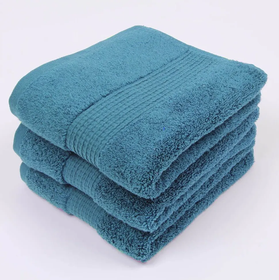 100% Cotton Zero Twist Teal Towel