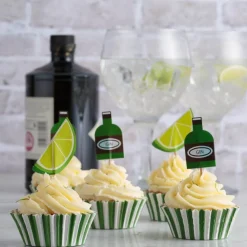 48 Cupcake Case & Toppers Gin & Tonic