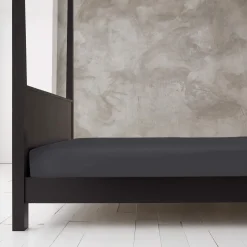 4 Foot Fitted Sheet Charcoal