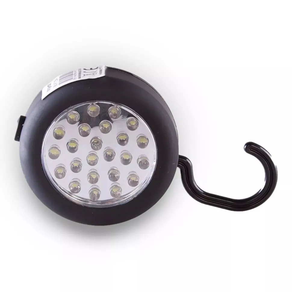 24 LED Battery Powered Round Work Light with Hanger