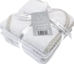 2 Pack 100% Cotton Elli & Raff Hooded Towel