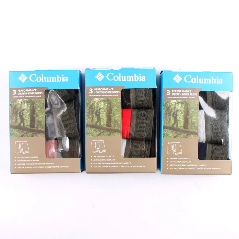 3 Pack Columbia Boxers Assorted