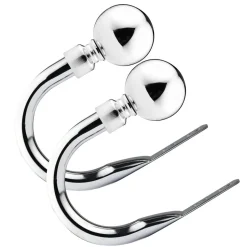 2 Pack Curtain Holdbacks Chrome Ball