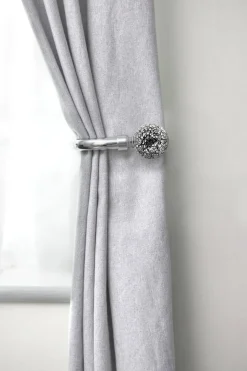 2 Pack Curtain Holdbacks Chrome Mosaic Ball