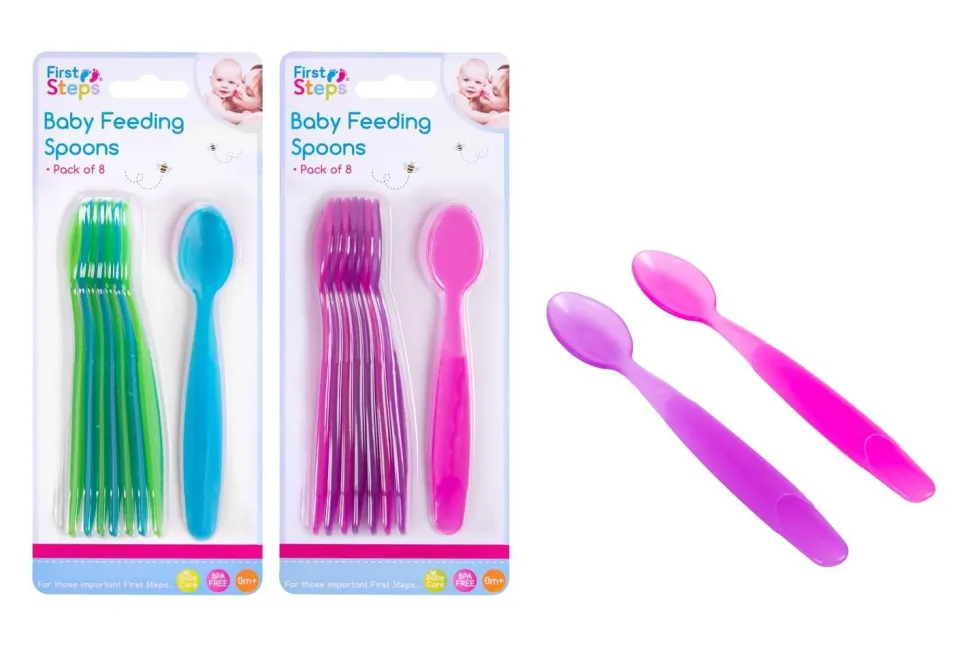 8 Pack Feeding Spoons Assorted