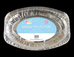 4 Pack Medium Foil Platters