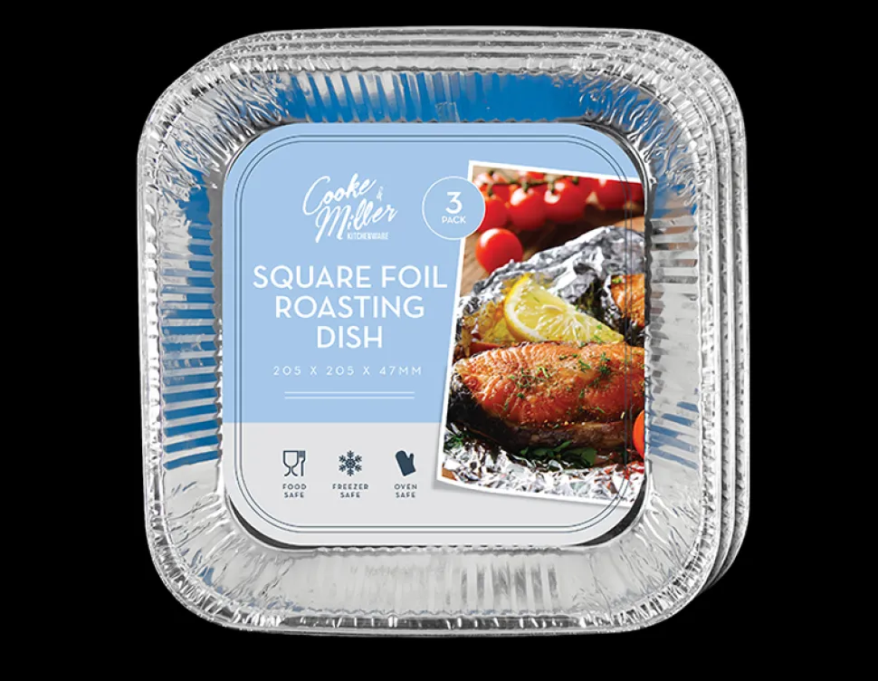 3 Pack Square Foil Roasting Dishes