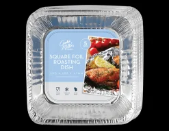 5 Pack Square Foil Roasting Dishes