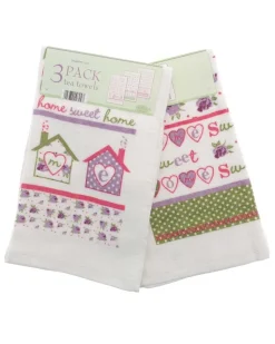 3 Pack Sweet Home Tea Towels