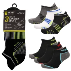 3 Pack Trainer Socks Assorted
