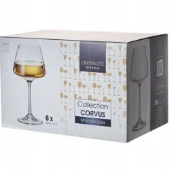 6 Piece Bohemia Corvus Wine Glass Set 350ml