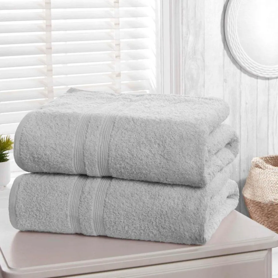 2 Piece Camden Towel Bale Set Silver