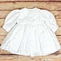 3 Piece Floral Christening Dress White
