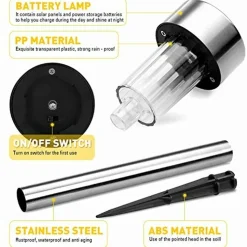 5 Piece Solar Light Stakes