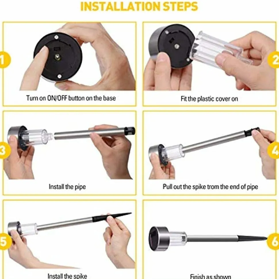 5 Piece Solar Light Stakes