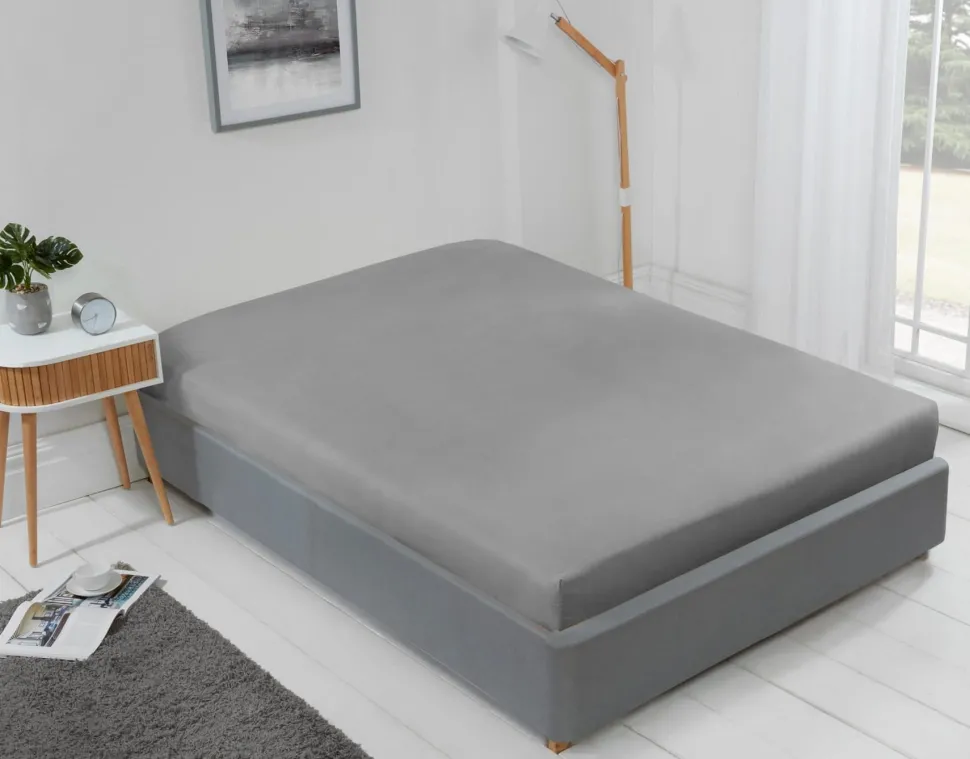 400 Thread Count Deep Fitted Sheet Grey