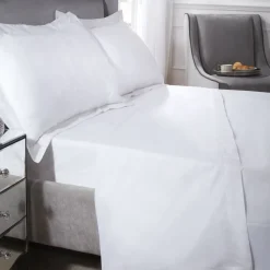 400 Thread Count Flat Sheet White