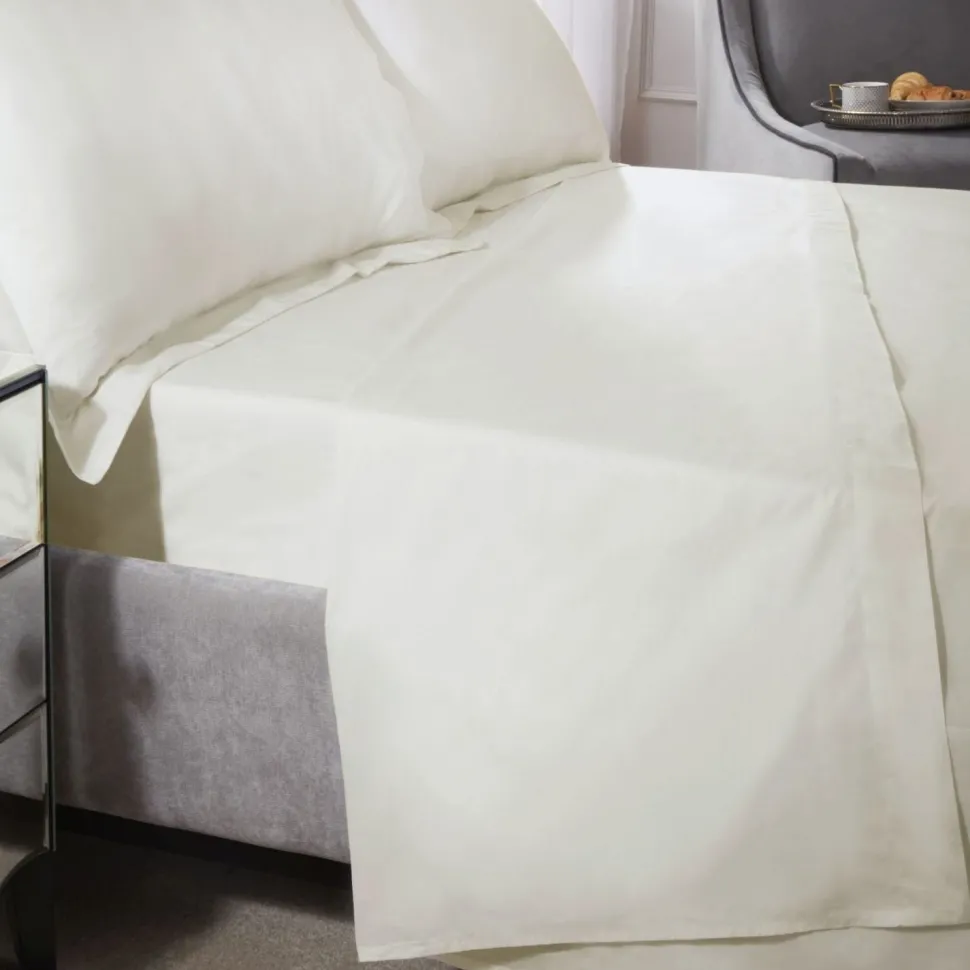 400 Thread Count Flat Sheet Cream