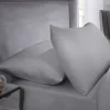 400 Thread Count Housewife Pillowcase Pair, Grey