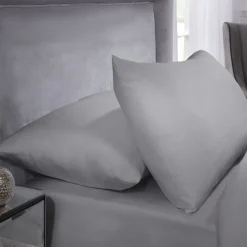 400 Thread Count Housewife Pillowcase Pair, Grey