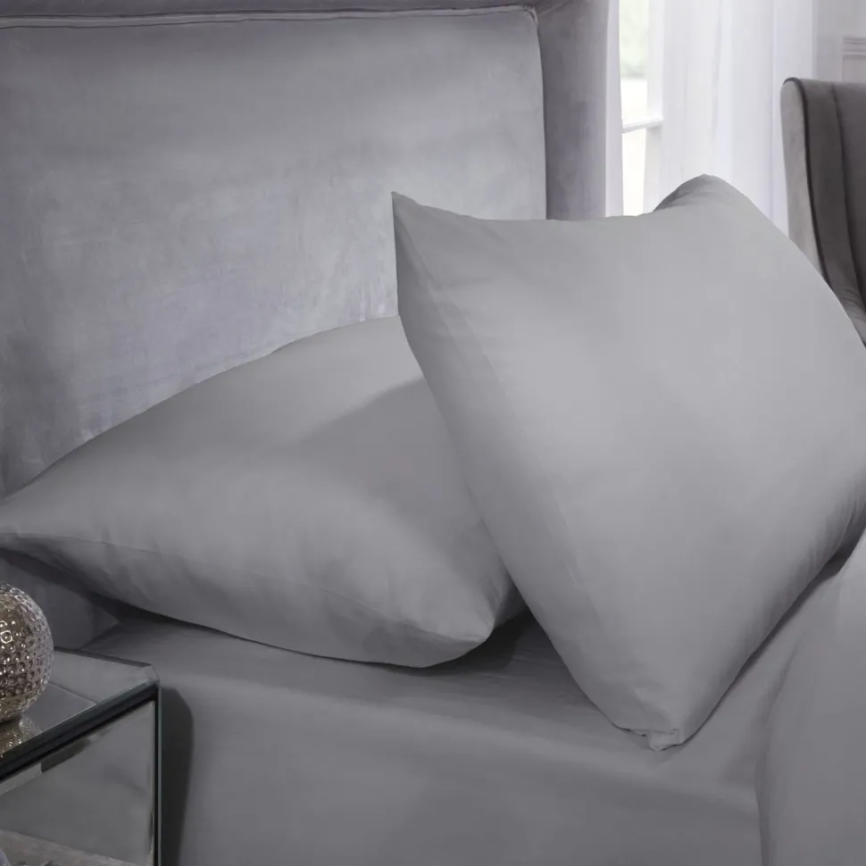 400 Thread Count Housewife Pillowcase Pair, Grey