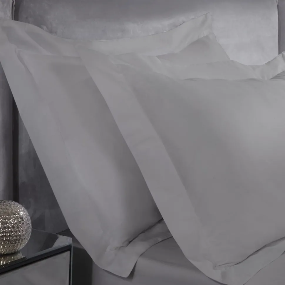 400 Thread Count Oxford Pillowcase Pair Silver
