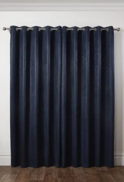 Ambiance Eyelet Curtains Navy by Emma Barclay