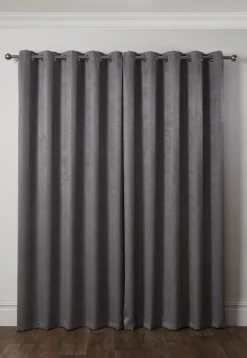 Ambiance Eyelet Curtains Charcoal by Emma Barclay