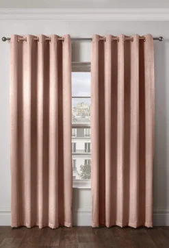 Ambiance Eyelet Curtains Blush by Emma Barclay