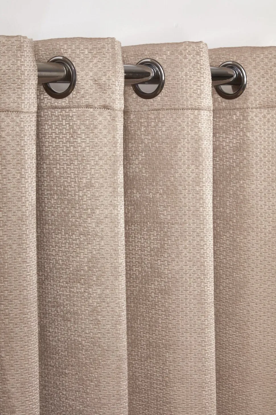 Ambiance Eyelet Curtains Taupe by Emma Barclay