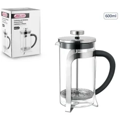 Anilar French Press in Glass & Stainless Steel - 600ml