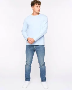 Apsley Long Sleeve T-Shirt Light Blue by Bewley & Ritch