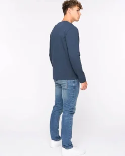 Apsley Long Sleeve T-Shirt Navy by Bewley & Ritch