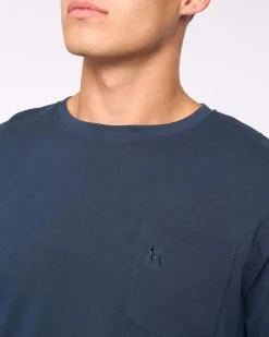 Apsley Long Sleeve T-Shirt Navy by Bewley & Ritch