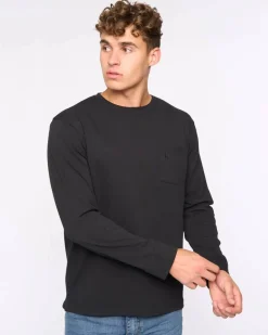 Apsley Long Sleeve T-Shirt Black by Bewley & Ritch