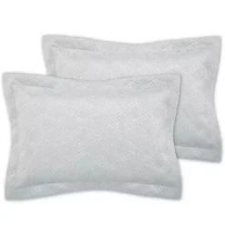 Art Deco Pearl Pillow Sham Pair Silver by Catherine Lansfield