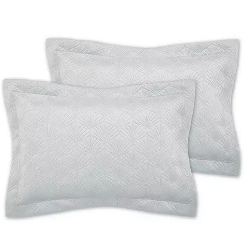 Art Deco Pearl Pillow Sham Pair Silver by Catherine Lansfield
