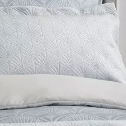 Art Deco Pearl Pillow Sham Pair Silver by Catherine Lansfield