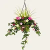 Artificial Hanging Basket Flower Arrangement Azalea Col. 29