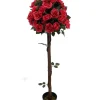 Artificial Rose Tree Red with Round Bush 120cm