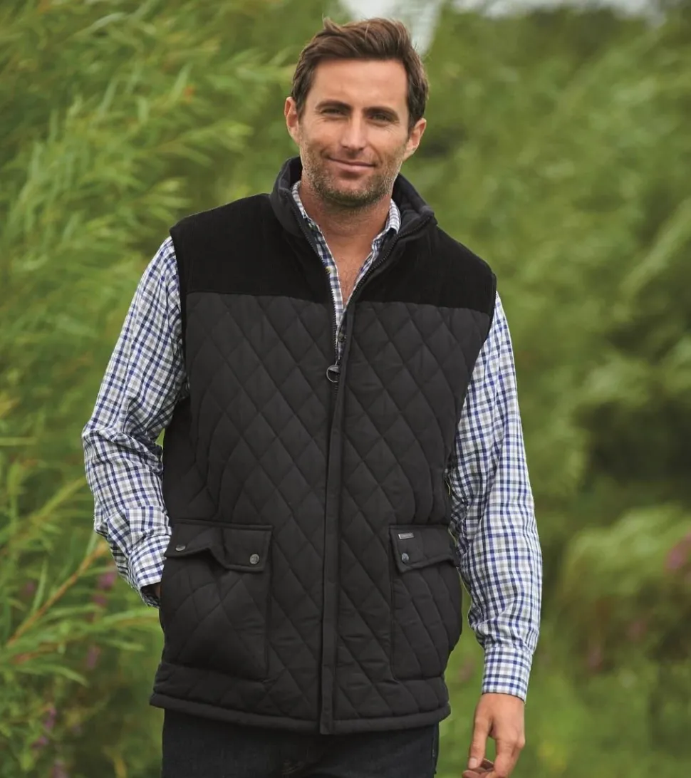 Arundel Diamond Quilted Bodywarmer Black by Champion